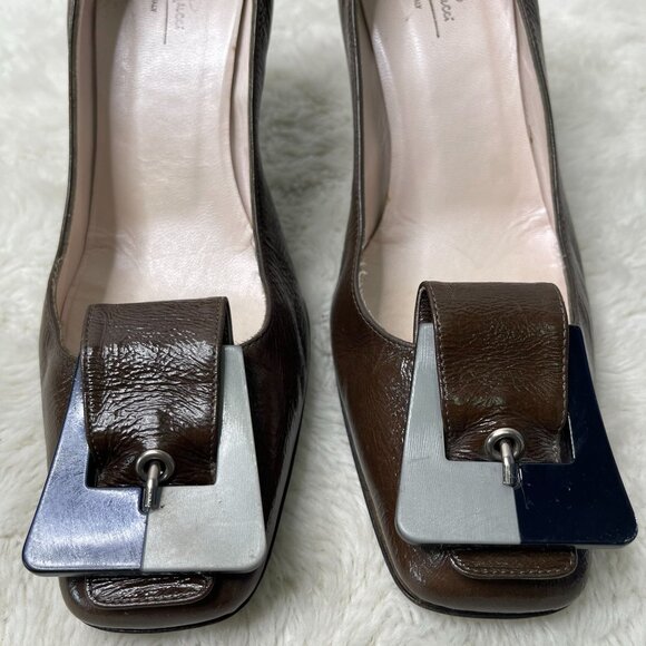 PUCCI BABY!! Emilio Pucci Brown and Black Heels, EU 38, US 8 - 8 1/2 - Picture 4 of 12